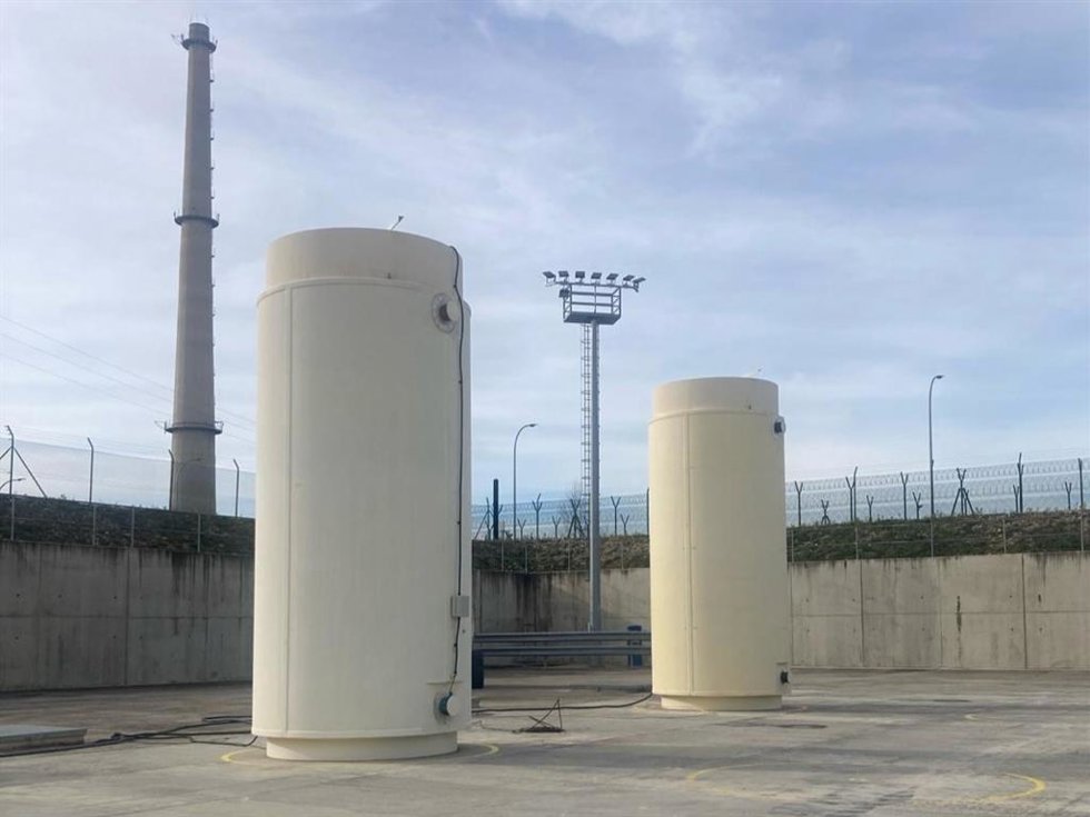 Archivo - Imagen de archivo de contenedores de combustible gastado en Garoña.