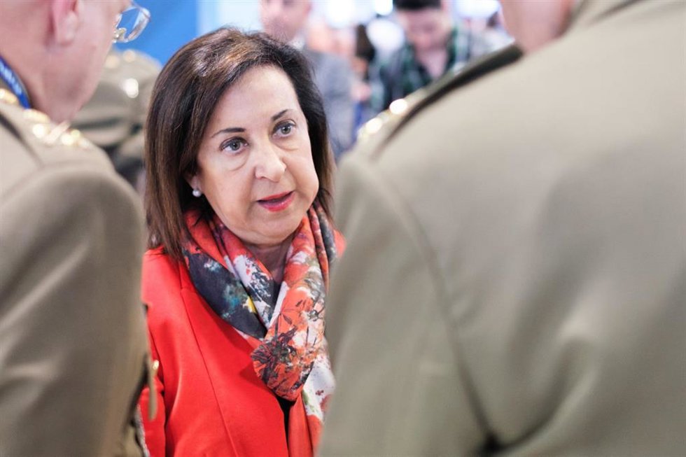 Archivo - May 17, 2023, Madrid, Spain: The Minister of Defense, Margarita Robles seen during the inauguration of the III International Defense and Security Fair of Spain at Ifema in Madrid. The FEINDEF Foundation has organized the International Fair of 