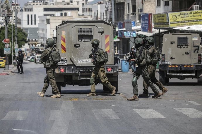 El Ejército de Israel en Nablús (Cisjordania)