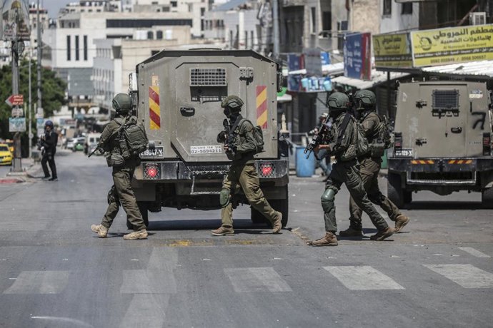 El Ejército de Israel en Nablús (Cisjordania)