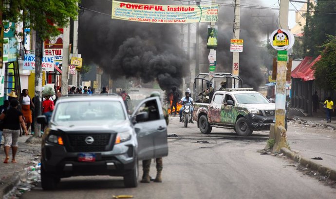 16 de abril de 2025, Porto Príncipe, Porto Príncipe, Haiti: Protesto contra a insegurança em Porto Príncipe devido ao ataque de gangues armadas em vários departamentos do Haiti nesta semana.