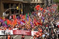 Els sindicats catalans es manifesten aquest 1 de maig per la reducció de la jornada i contra Trump