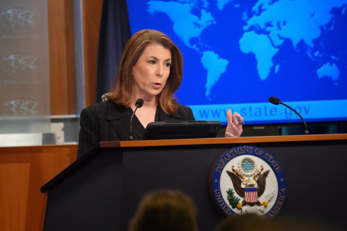 La portavoz del Departamento de Estado de EEUU, Tammy Bruce. 