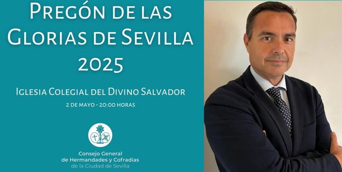 Fernando Vaz pronuncia el viernes 2 de mayo el Pregón de las Glorias en la Iglesia Colegial del Salvador