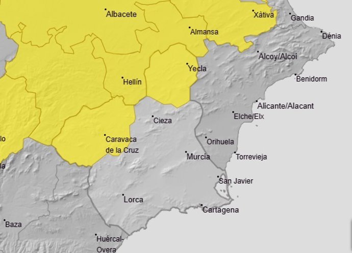 El Altiplano y el Noroeste, en aviso amarillo por tormentas este viernes por la tarde
