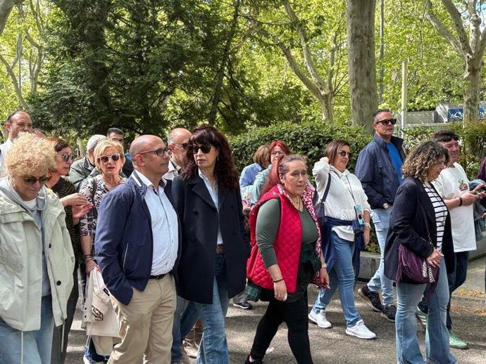 La ministra de Igualdad, Ana Redondo, en la manifestación del 1 de Mayo en Valladolid