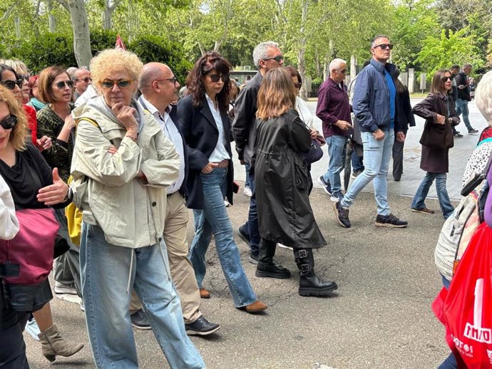 La ministra de Igualdad, Ana Redondo, en la manifestación del 1 de mayo en Valladolid