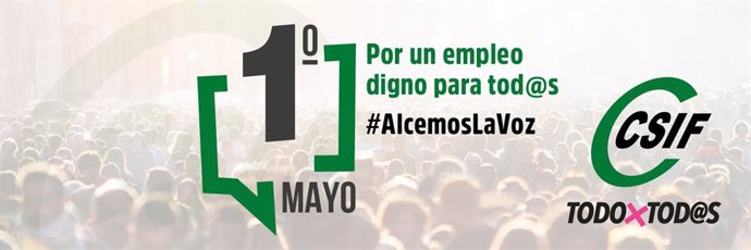 Cartel de CSIF por el 1 de mayo
