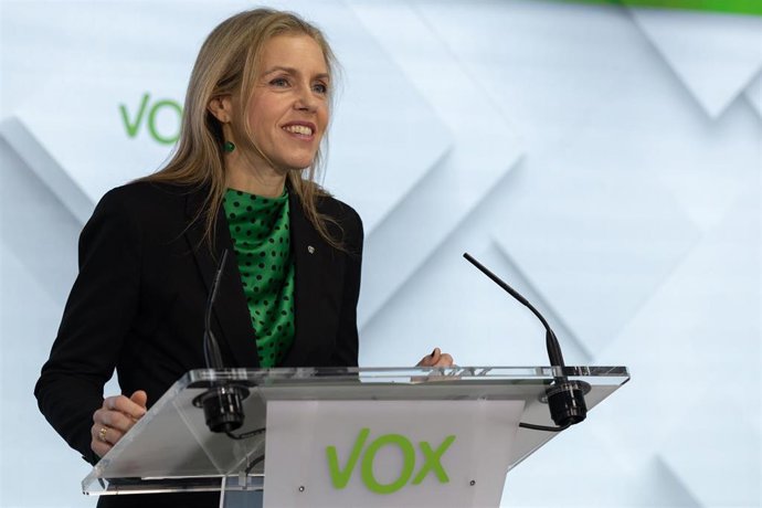 Archivo - La portavoz de Vox en el Ayuntamiento de Sevilla, Cristina Peláez. 