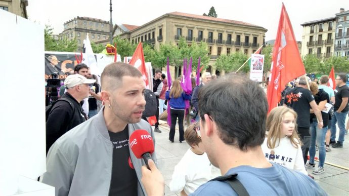 El portavoz de LAB en Navarra, Imanol Karrera.