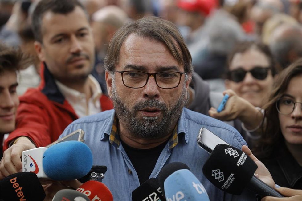 El secretario general de UGT de Catalunya, Camil Ros, en sus declaraciones