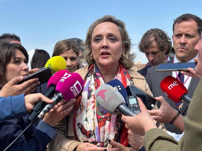 La portavoz de la Diputación de Toledo, Soledad de Frutos, en la Romería del Valle.