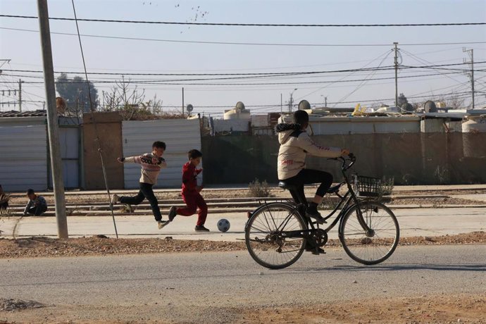 Archivo - Refugiados sirios en el campamento de Zaatari, Jordania