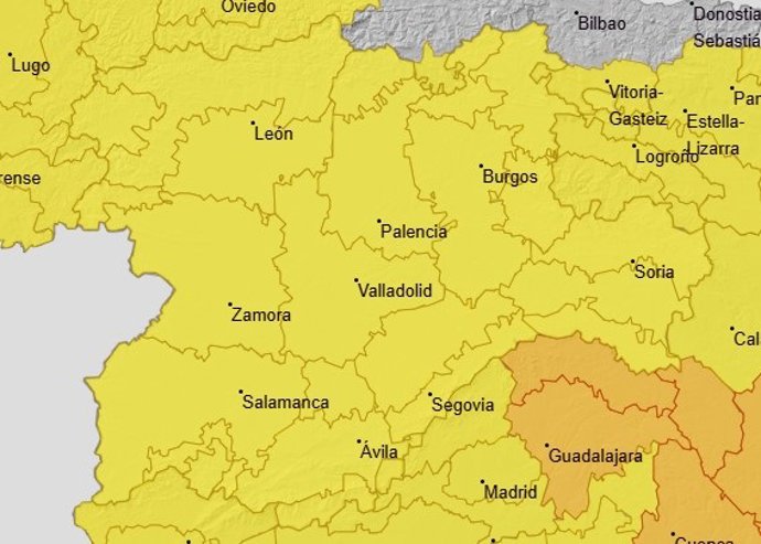 Avisos meteorológicos en Castilla y León este viernes, 2 de mayo.