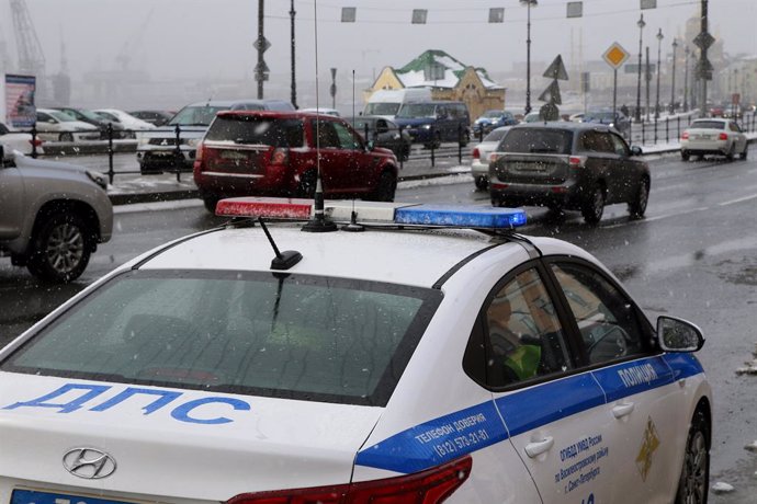 Archivo - Imagen de archivo de un coche de la Policía de Rusia.