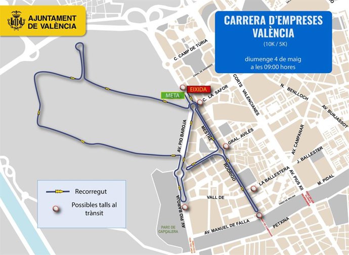 L'Ajuntament prepara un dispositiu especial de trànsit per la Carrera d'empreses i el Gran Fons Internacional d'este cap de setmana
