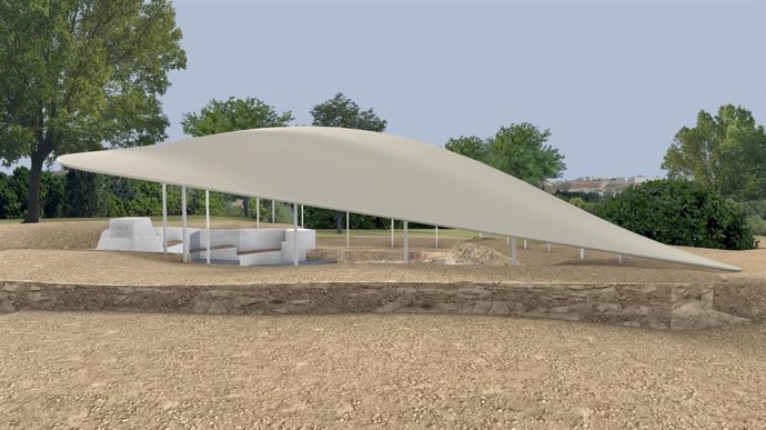 Una innovadora cubierta en la tumba de Postumio de la Necrópolis de Carmona evitará su deterioro.