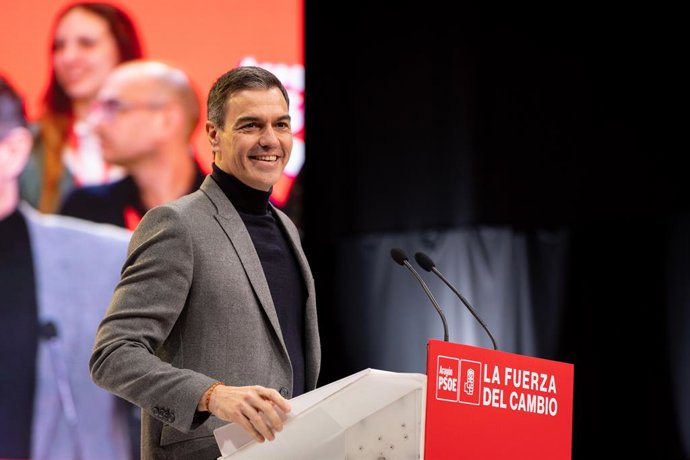 Archivo - Arquivo - O presidente do governo e secretário-geral do PSOE, Pedro Sánchez, em um evento do partido.