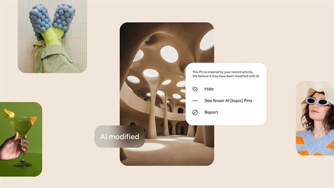 Pinterest agrega etiquetas de IA.