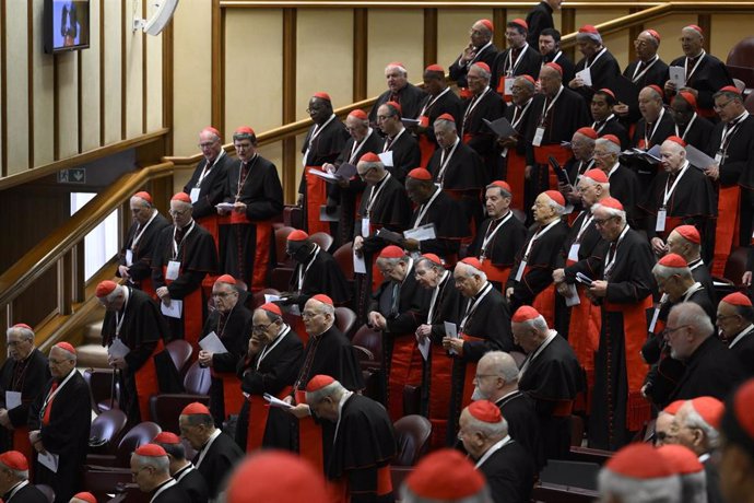Rome, ITALY: Italy, Rome, Vatican,28-04-2025 5th General Congregation Cardinals.Photograph by Vatican Media  / Catholic Press Photo.