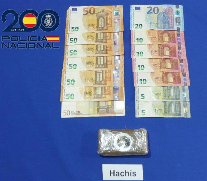 Droga y dinero incautados.