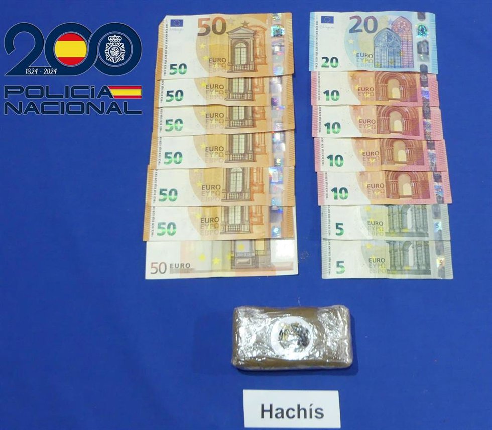 Droga y dinero incautados.