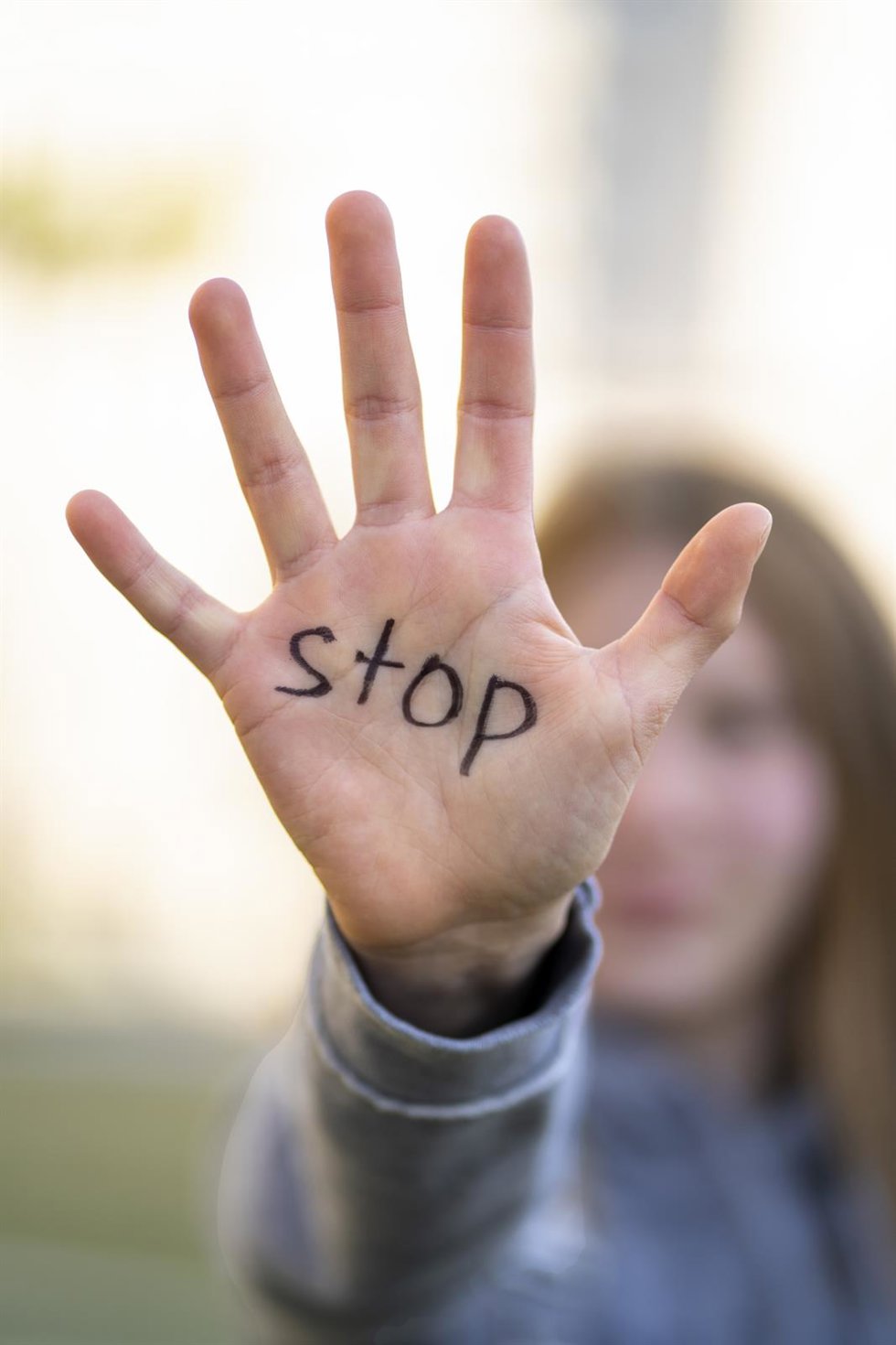 Archivo - Stop al acoso escolar.
