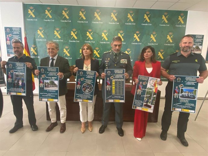 Presentación de actos conmemorativos de la celebración del 181º aniversario de la fundación de la Guardia Civila, que la Comandancia de Córdoba celebrará este año en Palma del Río, del 3 al 13 de mayo.