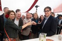 Salvador Illa, María Jesús Montero y Jordi Hereu visitan la Feria de Abril de Catalunya, en Barcelona