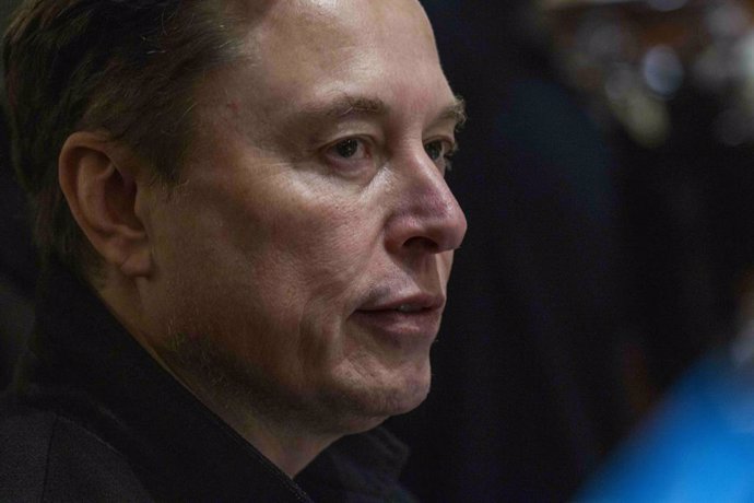 April 10, 2025, Washington, District Of Columbia, USA: Elon Musk, Chief Executive Officer, Tesla, SpaceX and X (previously known as Twitter) and Administrator, Department of Government Efficiency (DOGE), looks on during a Cabinet meeting in the Cabinet Ro