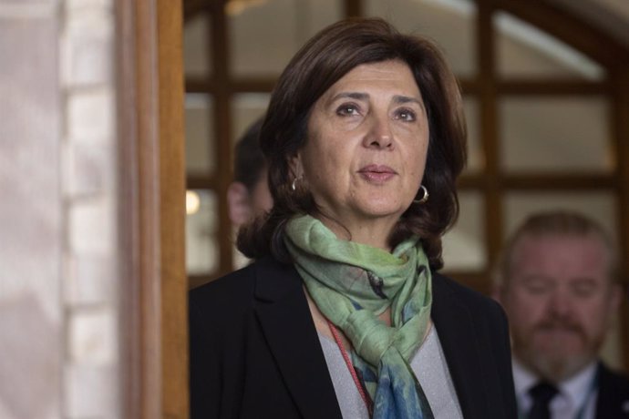 Archivo - NICOSIA, Jan. 31, 2024  -- Maria Angela Holguin Cuellar, envoy for United Nations (UN) Secretary General Antonio Guterres, is seen at the Presidential Palace in Nicosia, Cyprus, on Jan. 30, 2024. Holguin embarked on efforts Tuesday in Nicosia to