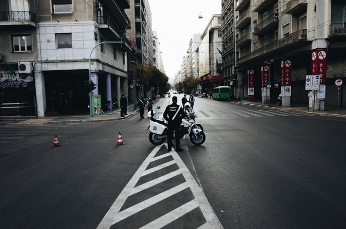 Archivo - Imagen de archivo de la Policía griega 