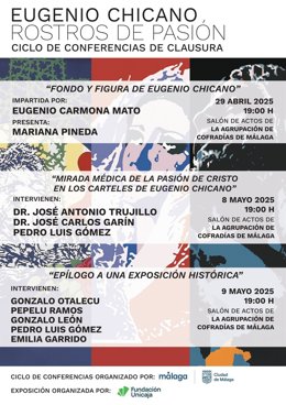 Cartel del ciclo en torno al artista malagueño Eugenio Chicano.