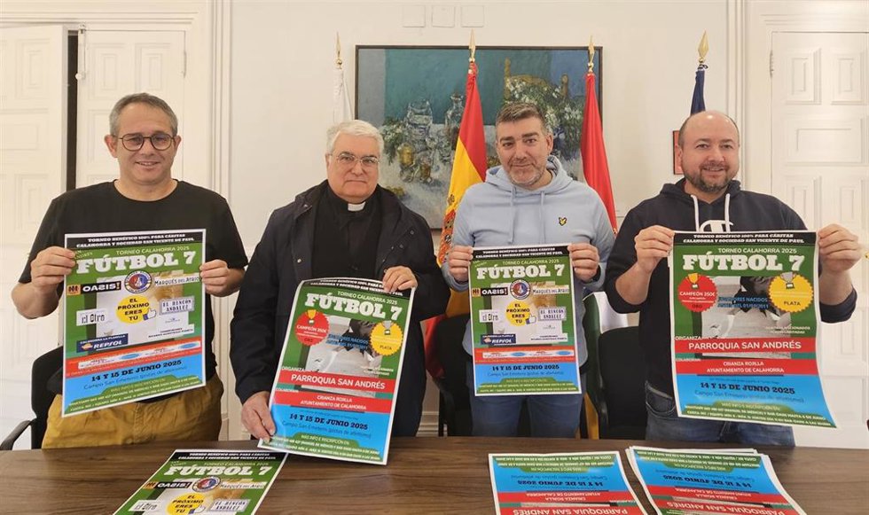Los días 14 y 15 de junio se disputará el Torneo Calahorra de fútbol 7 a beneficio de Cáritas y la Sociedad San Vicente Paul