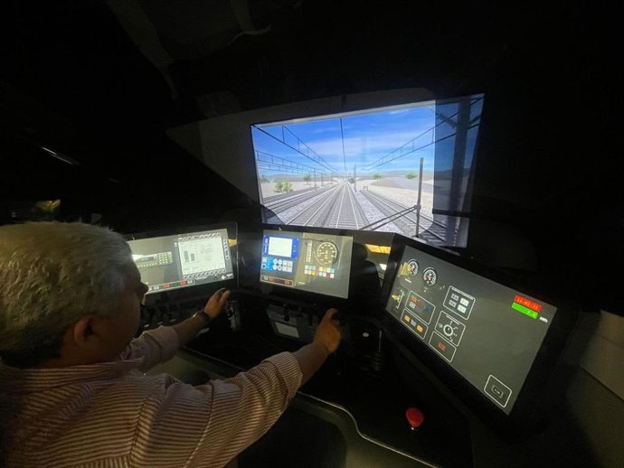 Simulador de conducción de Renfe.