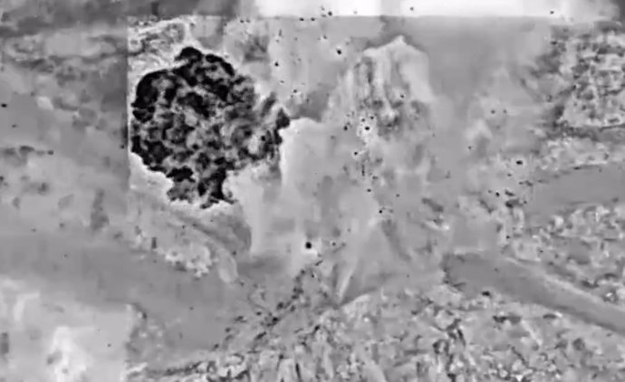 Imagen de un ataque aéreo israelí en Siria