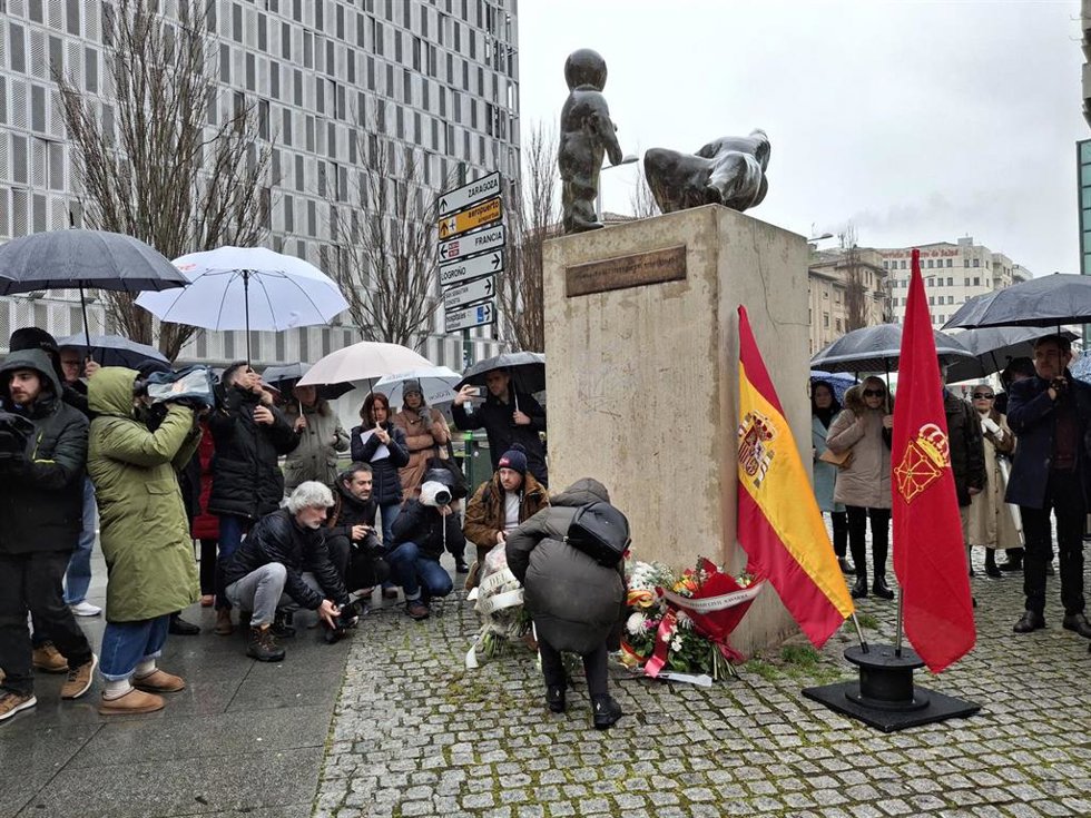 Archivo - Homenaje en Pamplona a las víctimas de ETA realizado el pasado febrero de 2025.