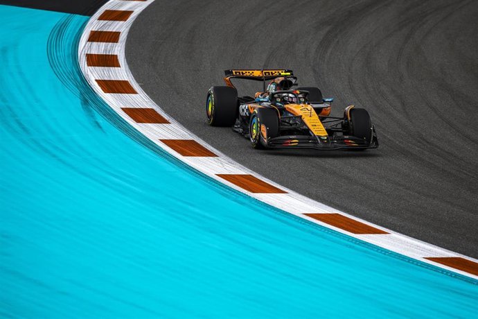 Lando Norris (McLaren), durante el GP de Miami de Fórmula 1.