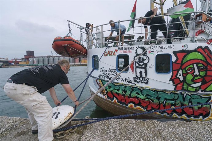 Archivo - Buque de la Flotilla de la Libertad de Gaza