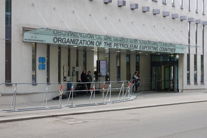 Archivo - VIENNA, Oct. 5, 2022 -- Foto tirada em 5 de outubro de 2022 mostra a sede da Organização dos Países Exportadores de Petróleo (OPEP) em Viena, Áustria. A Organização dos Países Exportadores de Petróleo (OPEP) e seus aliados, um grupo