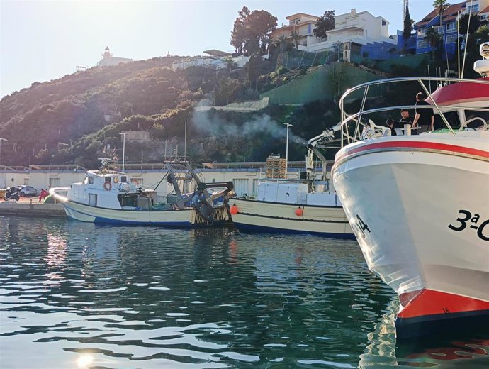 Imagen De Archivo De Barcos De Pesca En Mazarrón.