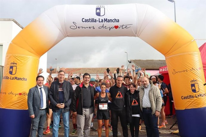 El vicepresidente segundo, José Manuel Caballero, en el trail 'Entrevolcanes'