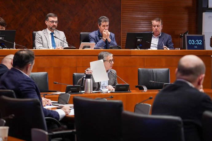 El director de Desarrollo Rural, José Manuel Cruz, en un momento de su comparecencia en las Cortes del pasado mes de febrero.