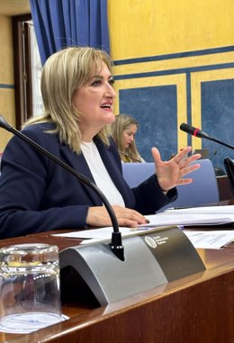 Celia Santiago en rueda de prensa