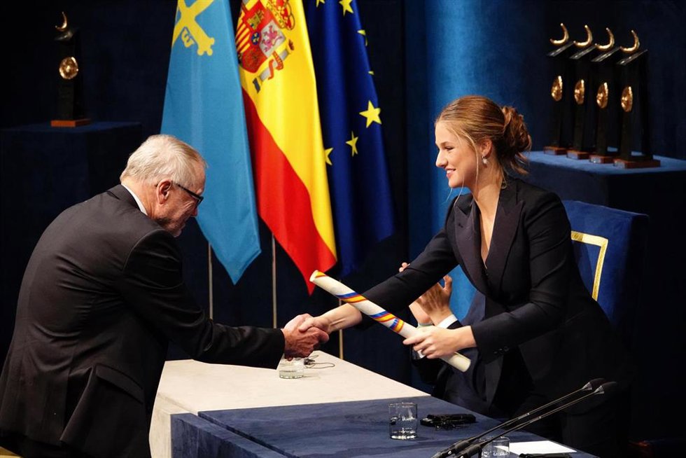 Archivo - Los desarrolladores del medicamento Ozempic, Daniel J. Drucker, Jeffrey M. Friedman, Joel F. Habener, Jens Juul Holst y Svetlana Mojsov, reciben el Premio Princesa de Asturias de Investigación Científica y Técnica 2024, durante la ceremonia de