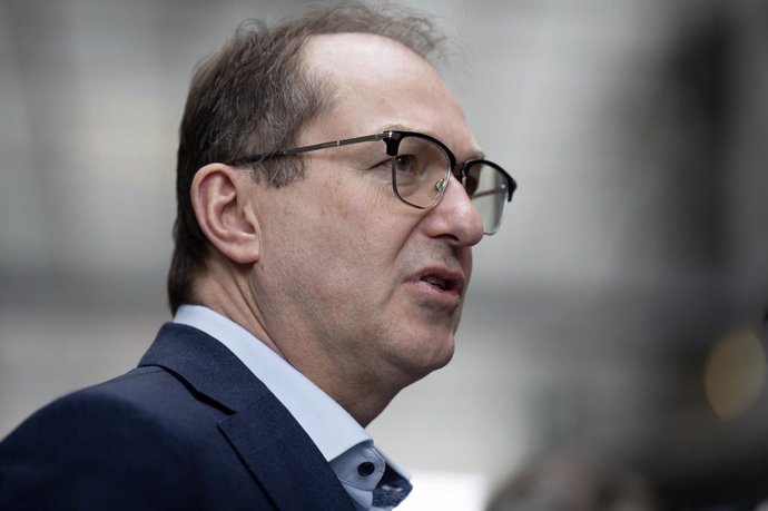 April 9, 2025, Berlin, Berlin, Deutschland: Alexander Dobrindt bei der Pressekonferenz von CDU, CSU und SPD zur Vorstellung des gemeinsamen Koalitionsvertrages im Paul-LÃbe-Haus. Berlin, 09.04.2025