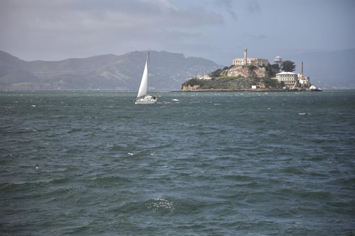 Ilha de Alcatraz, na costa de So Francisco, Califórnia