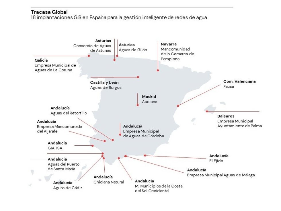 Tracasa Global modernizará la gestión digital de las redes de agua en Chiclana.