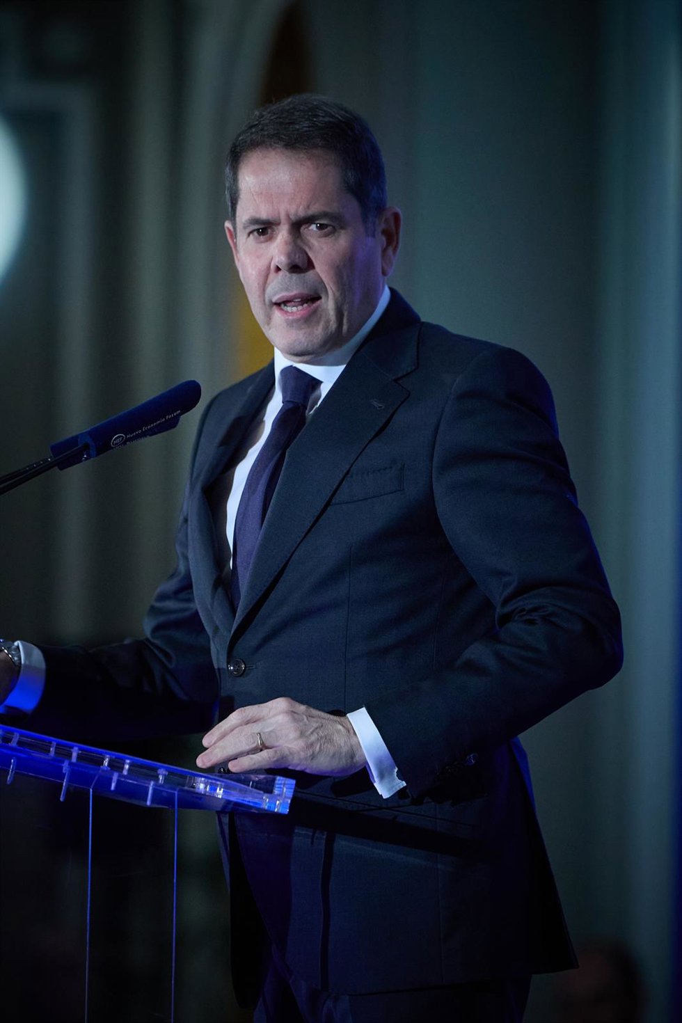 El presidente de Cepyme, Gerardo Cuerva, durante un desayuno informativo organizado por Fórum Europa