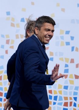 El presidente de la Generalitat valenciana, Carlos Mazón, en la clausura del congreso del Partido Popular Europeo (PPE), a 30 de abril de 2025, en Valencia